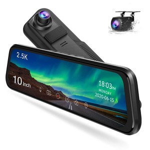 lot 21 image: New Lamtto RM04 4k 12 UHD Dash Cam Streaming Media Rearview Mirror