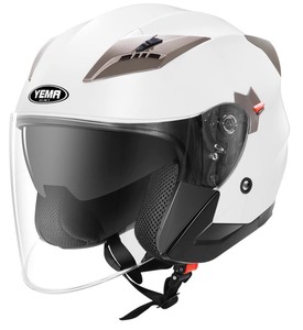 lot 36 image: YEMA YM-627 Motorcycle Open Face Half Helmetw Retractable Sun Visor, XXL 63-64