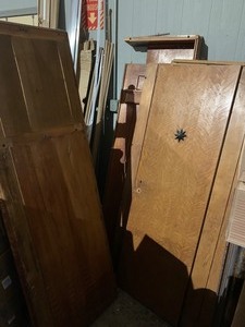 lot 58 image: Antique Breakdown Clothes Armoire 6ftx2ft