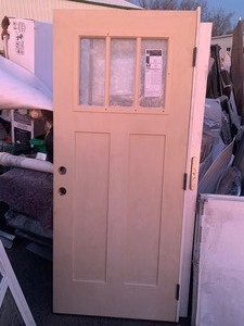 lot 104 image: Energy Star 6ftx33 Codel Entry Swinging Masonite Fiberglass Door