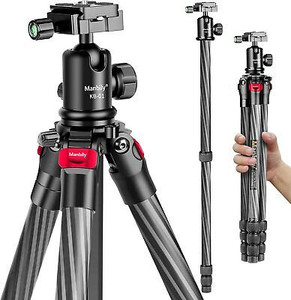 lot 64128 image: Manbily Professional Camera Tripod Stand Carbon Fiber Tripod  360° Ball Head