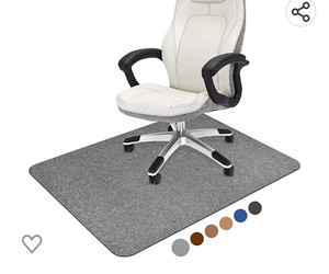 lot 64154 image: Placoot Office Chair Mat for Hardwood Floor, 55x35 Computer Chair Mat, Desk Chair Mat, Large Anti-Slip Floor Protector for Home Office (Light Grey, 55�35)