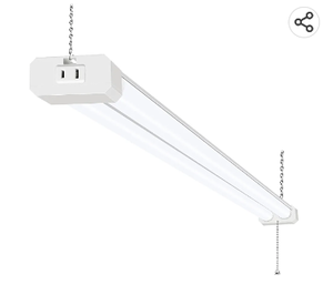 lot 64175 image: 4. 2-Light Linear White Integrated LED Ceiling Strip Light with 4200 Lumens, 4000K. (Stock Photo Differs)