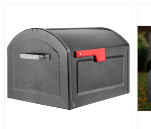 lot 64181 image: Centennial Pewter, Extra Large, Steel, Post Mount Mailbox