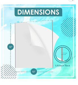 lot 64196 image: 2. Kaizer Brands Acrylic Sheet Clear Extruded Plexiglass for Frame Glass Replacement, Projects Display, Painting