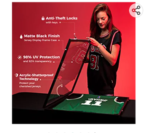 lot 64197 image: Football Jersey Frame Display Case