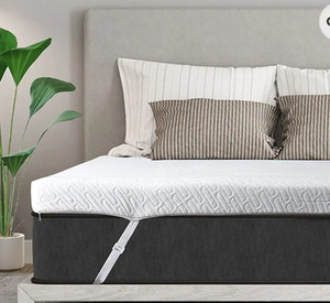 lot 64211 image: 3 Inch Gel Memory Foam Mattress Topper Twin XL Size High Density Cooling Pad Pressure Relief Bed Topper (with Removable & Washable Bamboo Cover)
