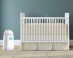 lot 64215 image: Creative Baby Tidy Diaper Pail, Pearl, PearlBlueWhiteGray, One Size, 1 Count (Pack of 1)