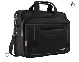 lot 64229 image: Laptop Bag 15.6 Inch, Laptop Briefcase Business Office Bag Gift for Men Women, Water Resistant Durable Shoulder Messenger Bag for Notebook Computer MacBook Acer HP Dell, Black