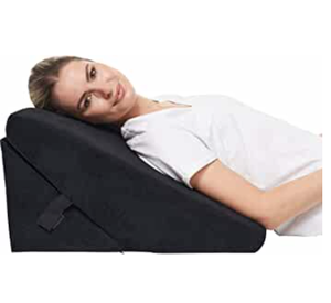 lot 64268 image: Bed Wedge Pillow - Adjustable 9&12 Inch Folding Memory Foam Incline Cushion System for Legs and Back Support Pillow