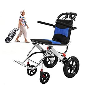 lot 64277 image: Wheelchairs for Adults, Transport Wheelchairs Lightweight Folding, Ultralight Wheelchairs, Folding Wheelchairs, Trolleys for Elderly Aircraft Travel ( Size  21.3x31.9x35 )