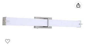 lot 66980 image: CLOUDY BAY 3 Color LED Bathroom Vanity Light, 36 inch 3000K4000K5000K Selectable,120V 30W 1800LM Dimmable Bath Bar Fixture,Brushed Nickel