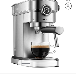 lot 67007 image: Brewsly Espresso Machine, 15 Bar Espresso and Cappuccino Latte Machiato Maker with Frother.