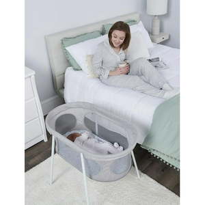 lot 67008 image: Regalo Baby Basics�� Portable Infant Bassinet Gray Padded Insert