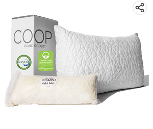 lot 67009 image: Coop Home Goods Original Loft Pillow King Size Bed Pillows for Sleeping - Adjustable Cross Cut Memory Foam Pillows