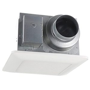 lot 67025 image: Panasonic WhisperCeiling DC - Bathroom Exhaust Fan with Speed Selector - SmartFlow Technology - Quiet Energy Star-Certified Ceiling Fan - White. Used