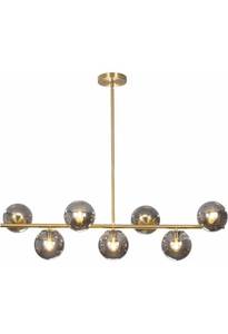 lot 67052 image: KCO Lighting Mid Century Modern Globe Sputnik Chandelier, missing 1 globe, not fully inspected outside of box