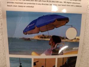 lot 67064 image: Ammsun beach chair clip on umbrella