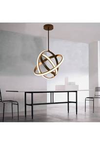 lot 67066 image: Eamonex Oil Rubbed Bronze LED 2200 Lumen Deformable Globe Pendant Light