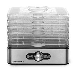 lot 67099 image: Elite Gourmet - 5-Stainless Steel Tray Food Dehydrator - Stainless Steel