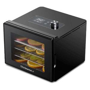 lot 67108 image: Elite Gourmet 4 Tray Digital Food Dehydrator with Stainless Steel Trays, Jerky, Herbs, Snacks, used