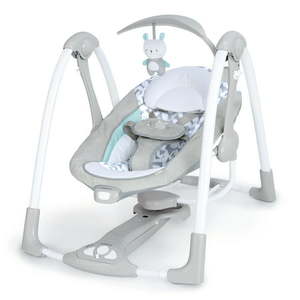 lot 67110 image: Ingenuity 2-in-1 Portable Battery-Powered Baby Swing & Infant Seat with Vibrations - Raylan (Unisex)