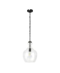 lot 67129 image: Camden&Wells - Verona 11 Clear Glass Pendant - Blackened Bronze
