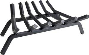 lot 67169 image: Fireplace Log Grate 23 inch - 6 Bar Fire Grates - Heavy Duty 34 Wide Solid Metal