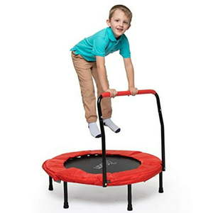 lot 67181 image: Portable 36 Inches Kid Trampoline w Handle for Stability and Safety Pad-