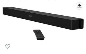 lot 67183 image: LARKSOUND Sound Bar for TV, 35 Inch TV Speaker, Surround Sound System, TV Soundbar with BluetoothHDMI ARCOpticalAUXUSB Connection, 70W, Wall Mountable