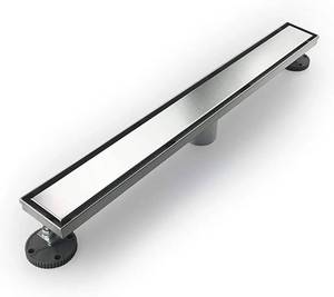 lot 67185 image: Neodrain 32-Inch Linear Shower Drain- with 2-in-1 Flat & Tile Insert Cover, 304 Stainless Steel Rectangle Shower Floor Drain