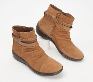 lot 67187 image: Clarks Collection Suede Ankle Boots -8.5W