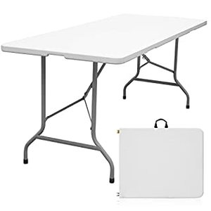 lot 67195 image: Byliable Folding Table 6ft Portable, White