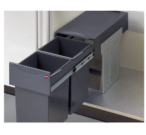 lot 67234 image: Kitchen Cabinet Double Waste Bin. Used