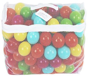 lot 67244 image: BalanceFrom 2.3-Inch Phthalate Free BPA Free Non-Toxic Crush Proof Play Balls Pit Balls- 6 Bright Colors in Reusable and Durable Storage Mesh Bag with Zipper