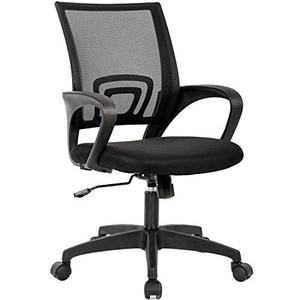 lot 67245 image: Home Office Chair Ergonomic Desk Chair Mesh Computer Chair with Lumbar Support Armrest Executive Rolling Swivel Adjustable Mid Back Task Chair for Women Adults, Black