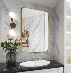 lot 67254 image: BEAUTYPEAK Wall Mirror Rectangular Bathroom Mirror with Aluminum Alloy Frame