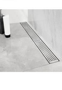 lot 67256 image: Neodrain 36-Inch Linear Shower Drain with Removable Quadrato Pattern Grate
