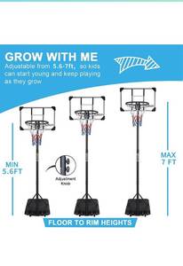 lot 67259 image: PULANG Rakon Portable Basketball Hoop, backboard is damaged