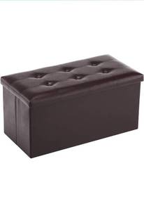 lot 67285 image: Youdesure Folding Storage Ottoman Bench, 30 inch