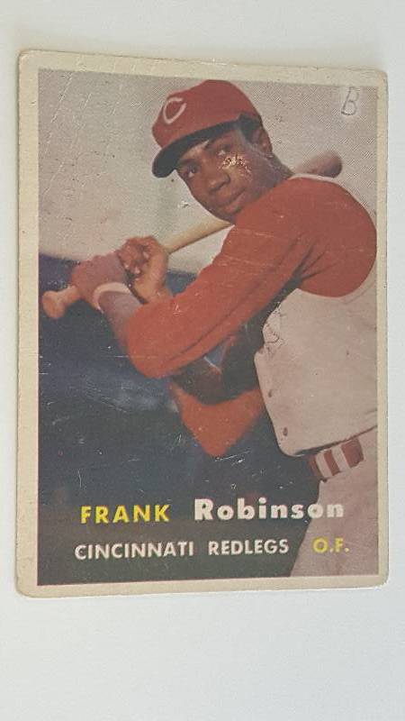 lot 2011 image: 1957 Topps Frank Robinson #35 Rookie Baseball Card Cincinnati Reds HOF