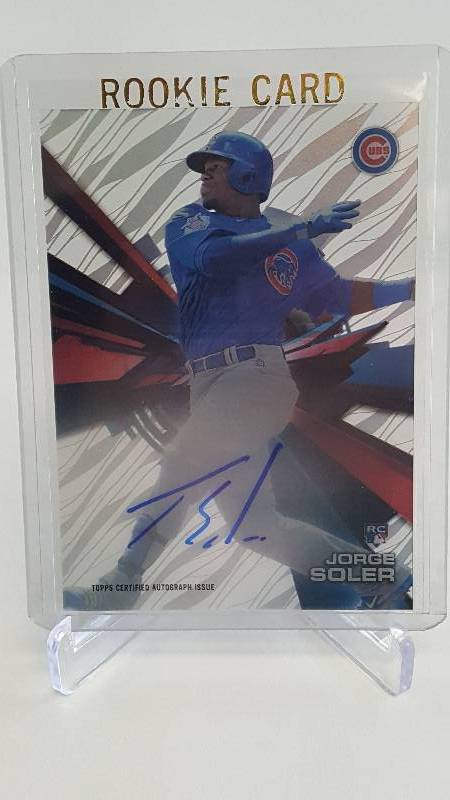 lot 2023 image: 2015 Topps Tek Jorge Soler Autographed Rookie Card Kansas City Royals