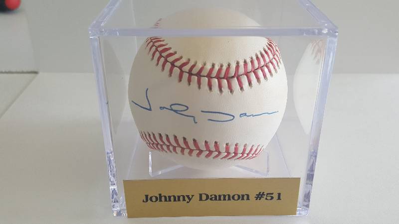 lot 2038 image: Johnny Damon Autographed Official American League Baseball Kansas City Royals