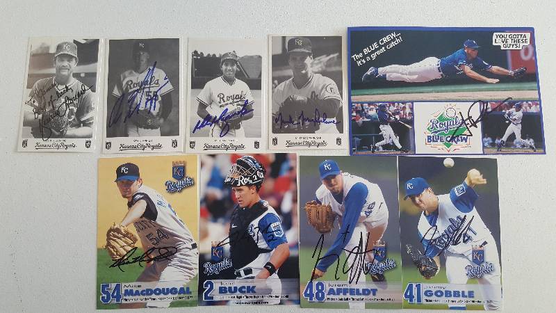 lot 2048 image: Kansas City Royals Autograph Lot with 9 Signatures Affeldt Appier MacDougal Randa