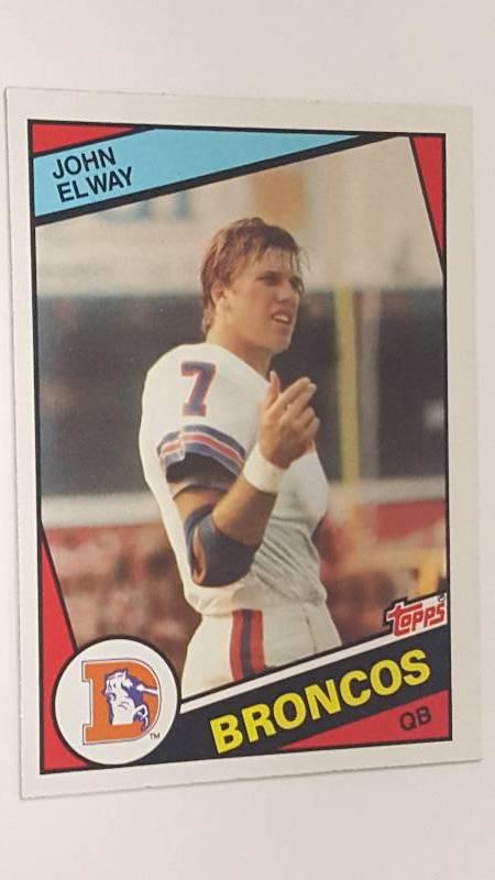 lot 2061 image: 1984 Topps John Elway #63 Original Rookie Card Denver Broncos HOF