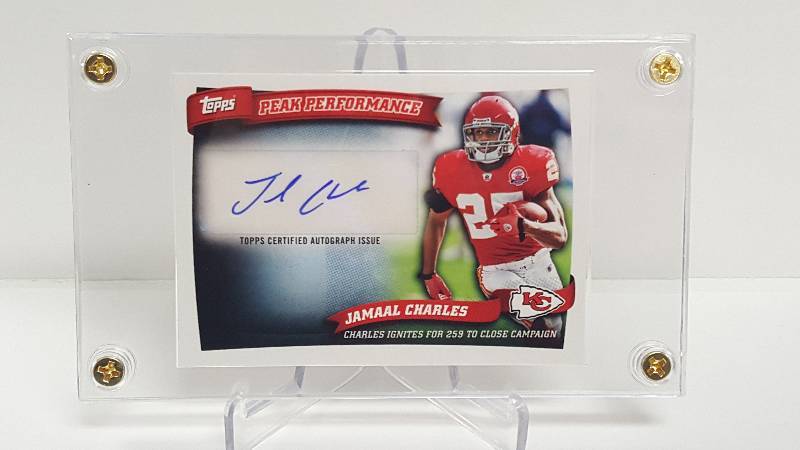 lot 2064 image: 2010 Topps Jamaal Charles Autographed Football Card Kansas City Chiefs