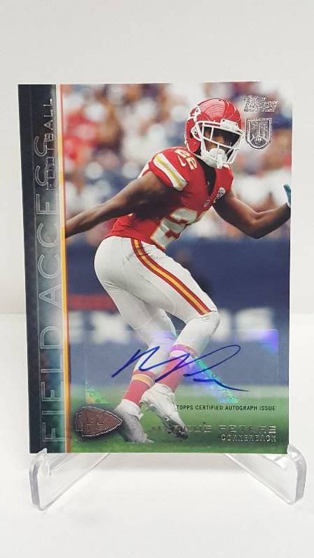lot 2066 image: 2015 Topps Marcus Peters Autographed Rookie Card Kansas City Chiefs Phenom