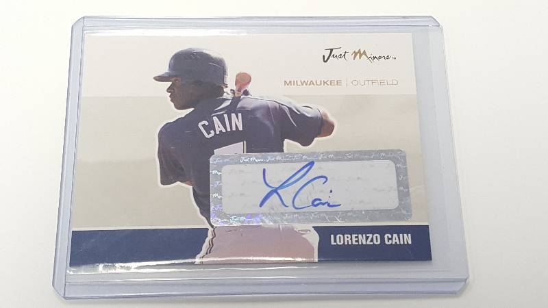 lot 2023A image: 2007 Lorenzo Cain Minor League Autographed Rookie Card Kansas City Royals w Hologram