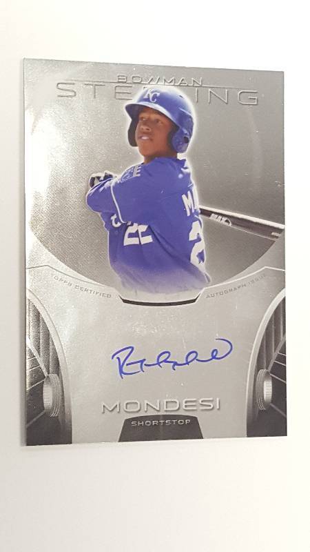 lot 2023F image: 2013 Bowman Sterling Raul Mondesi Jr. Autographed Rookie Card