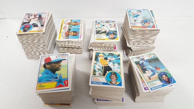 lot 2114 image: 1983 Topps Baseball Card Lot Starter Set with Duplicates Over 1200 Cards Total